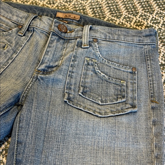Vintage 90s See Thru Soul Y2K Ultra Low Rise Flare Jeans | Light Wash Denim | 28 - Picture 6 of 11